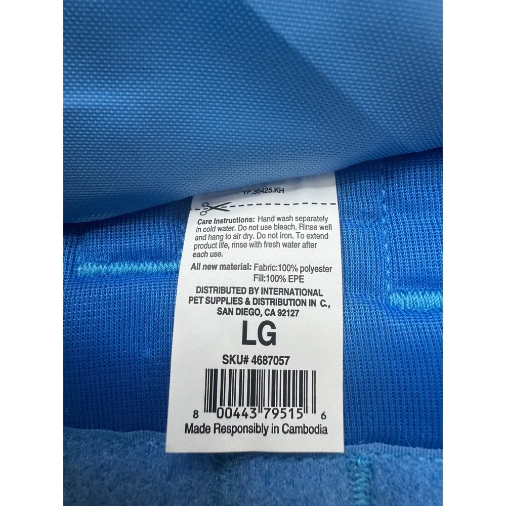 International Pet Supplies Shark Fin Dog Life Jacket Blue Lime Green Large LG